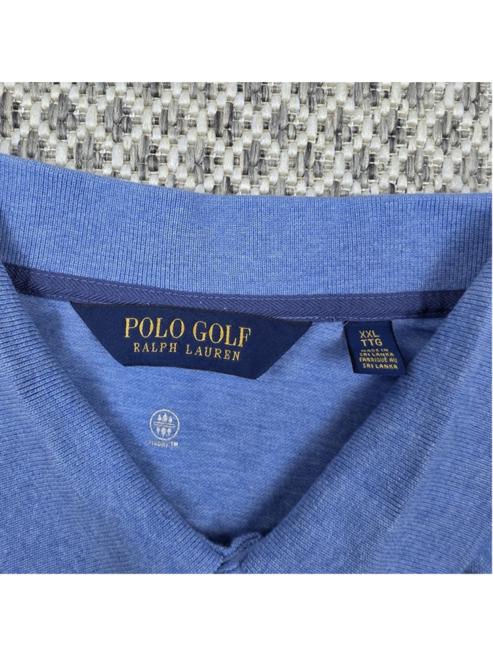 Polo Golf Ralph Lauren Blue Heather Polo Shirt Men’s XXL Pony Logo Stretch - Picture 4 of 9